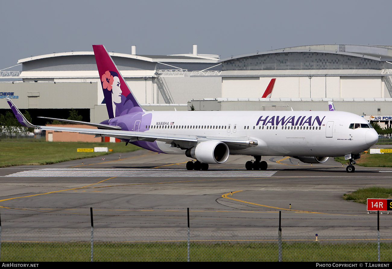 Aircraft Photo of N588HA | Boeing 767-3CB/ER | Hawaiian Airlines | AirHistory.net #152614