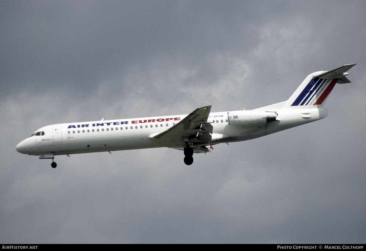 Aircraft Photo of F-GPXB | Fokker 100 (F28-0100) | Air Inter Europe | AirHistory.net #152663