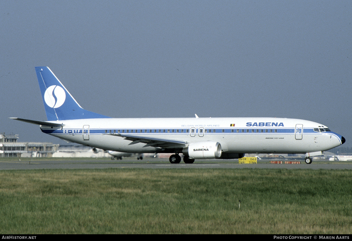 Aircraft Photo of OO-SYF | Boeing 737-429 | Sabena | AirHistory.net #152669