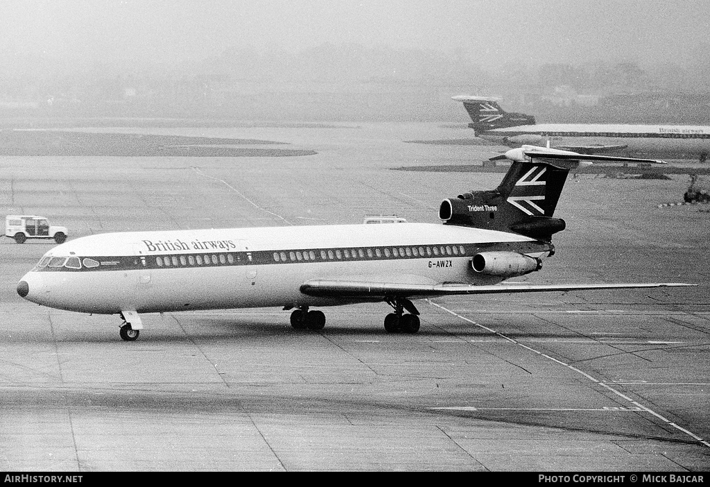 Aircraft Photo of G-AWZX | Hawker Siddeley HS-121 Trident 3B | British Airways | AirHistory.net #152840