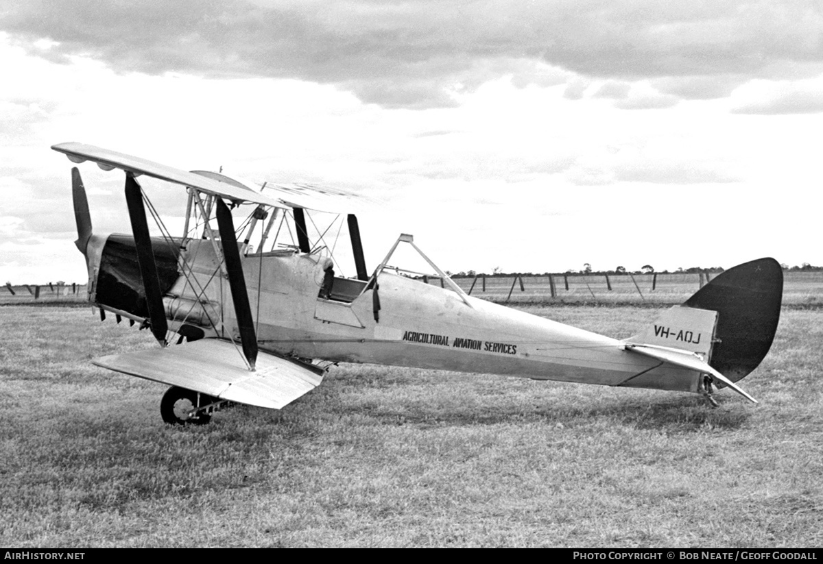 Aircraft Photo of VH-AQJ | De Havilland D.H. 82A Tiger Moth | Agricultural Aviation Services | AirHistory.net #152881