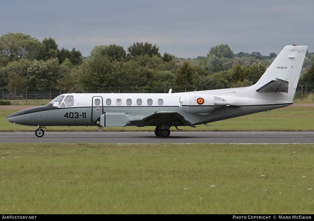 Aircraft Photo of TR20-01 | Cessna 560 Citation V | Spain - Air Force | AirHistory.net #152886