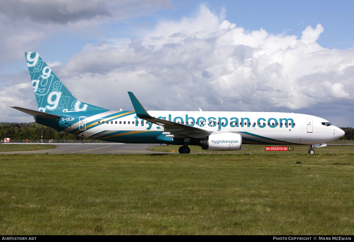 Aircraft Photo of G-CEJP | Boeing 737-8BK | Flyglobespan | AirHistory.net #152896