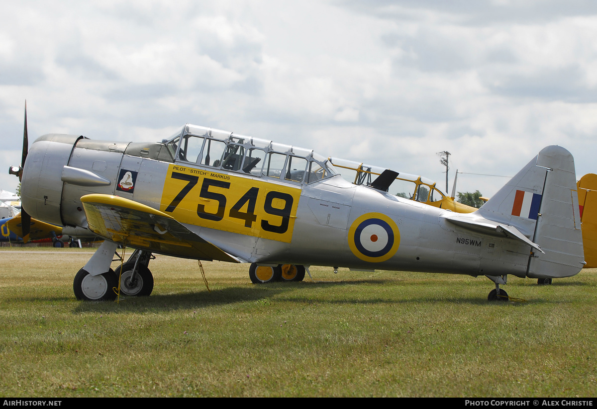 Aircraft Photo of N95WM / 7549 | North American AT-6D Texan | UK - Air Force | AirHistory.net #152980