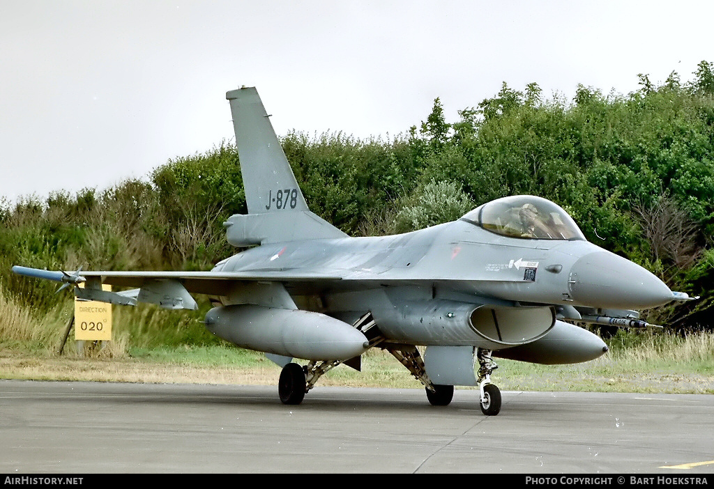 Aircraft Photo of J-878 | General Dynamics F-16A Fighting Falcon | Netherlands - Air Force | AirHistory.net #153169