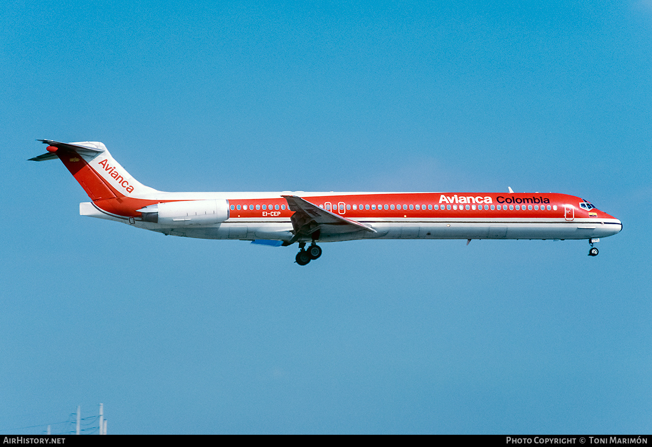 Aircraft Photo of EI-CEP | McDonnell Douglas MD-83 (DC-9-83) | Avianca | AirHistory.net #153222