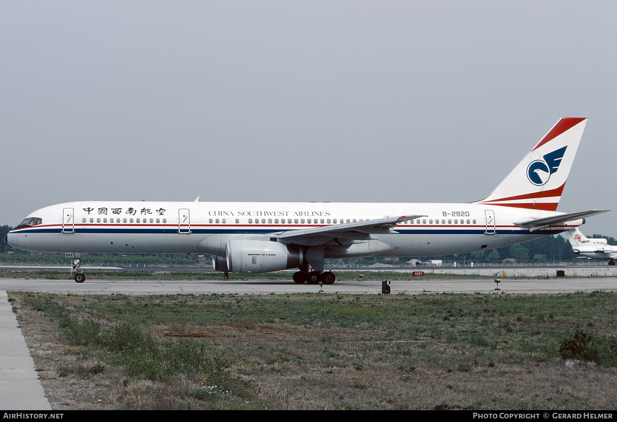 Aircraft Photo of B-2820 | Boeing 757-2Z0 | China Southwest Airlines | AirHistory.net #153261