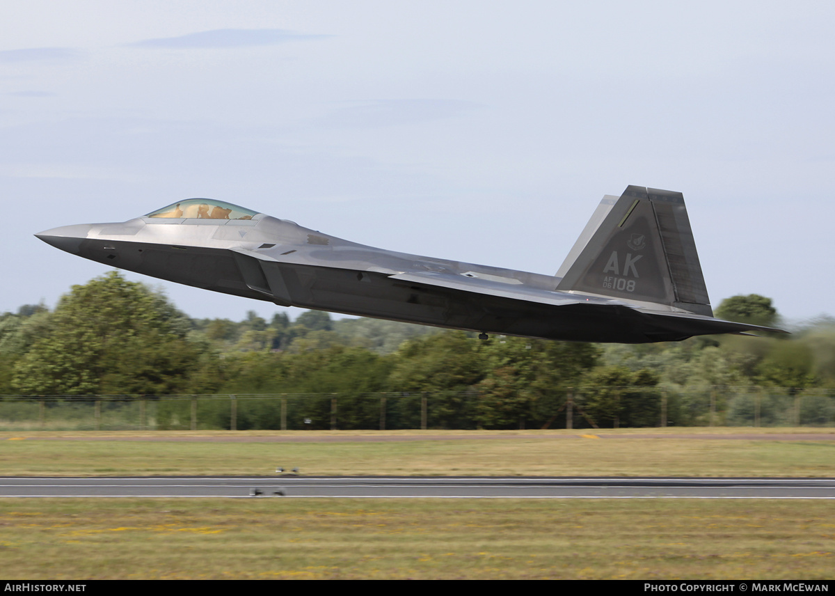 Aircraft Photo of 06-4108 / AF06-108 | Lockheed Martin F-22A Raptor | USA - Air Force | AirHistory.net #153440