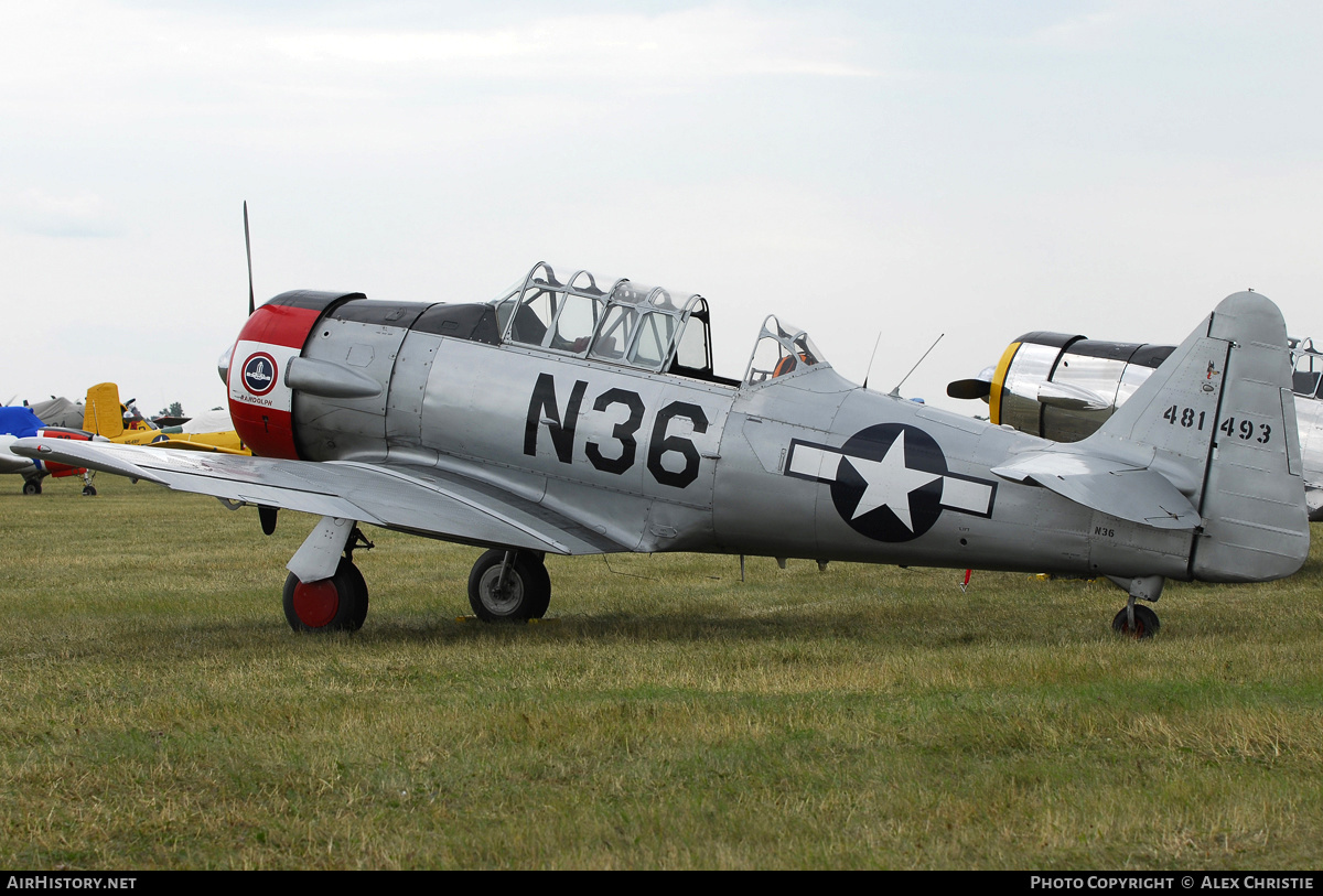 Aircraft Photo of N36 / 481493 | North American AT-6D Texan | USA - Air Force | AirHistory.net #153452
