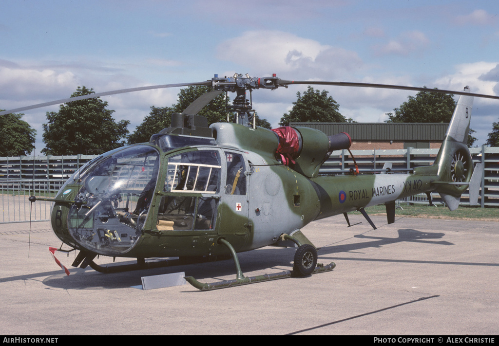 Aircraft Photo of XX412 | Aerospatiale SA-341B Gazelle AH1 | UK - Marines | AirHistory.net #153536