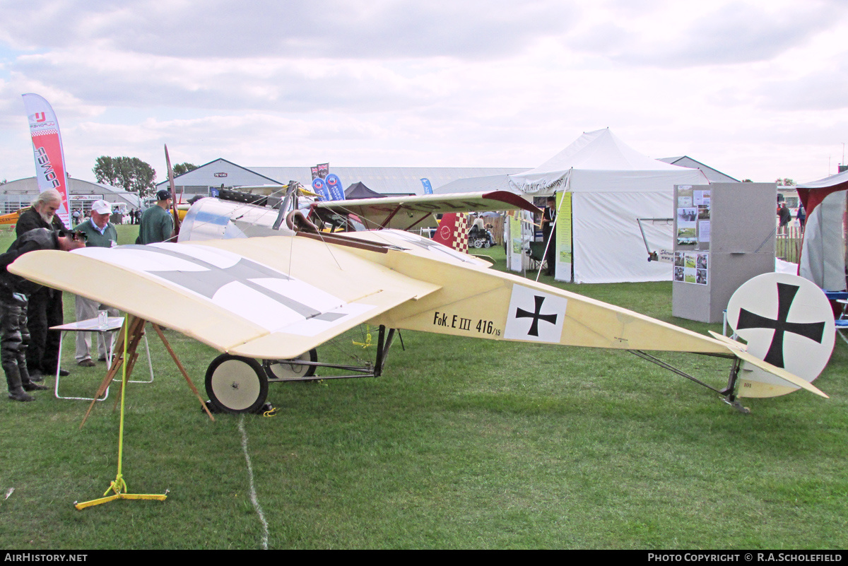 Aircraft Photo of G-GSAL / 416/15 | Airdrome Aeroplanes Fokker E-III | Germany - Army | AirHistory.net #153543