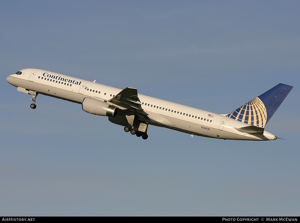 Aircraft Photo of N34131 | Boeing 757-224 | Continental Airlines | AirHistory.net #153574