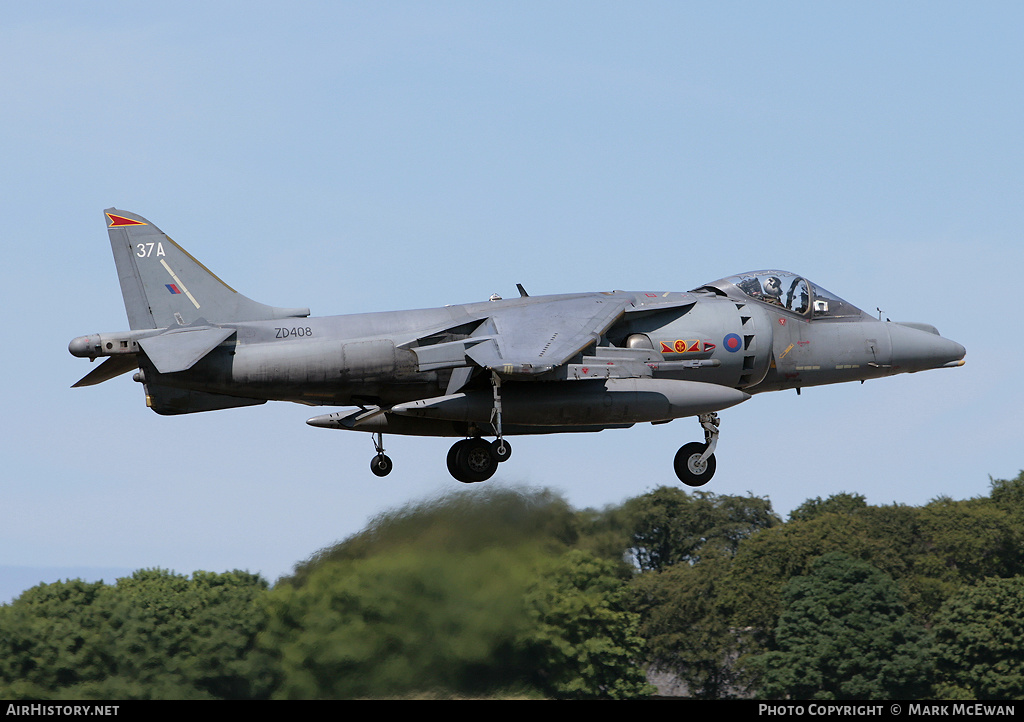 Aircraft Photo of ZD408 | British Aerospace Harrier GR7A | UK - Air Force | AirHistory.net #153598