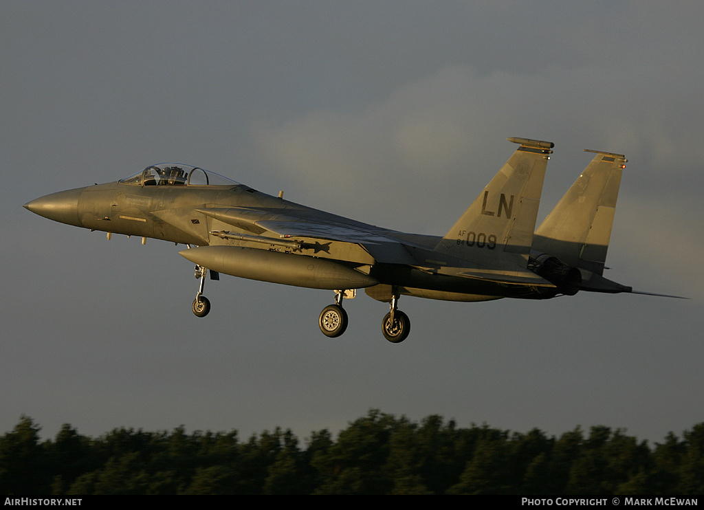 Aircraft Photo of 84-0009 / AF84-009 | McDonnell Douglas F-15C Eagle | USA - Air Force | AirHistory.net #153679