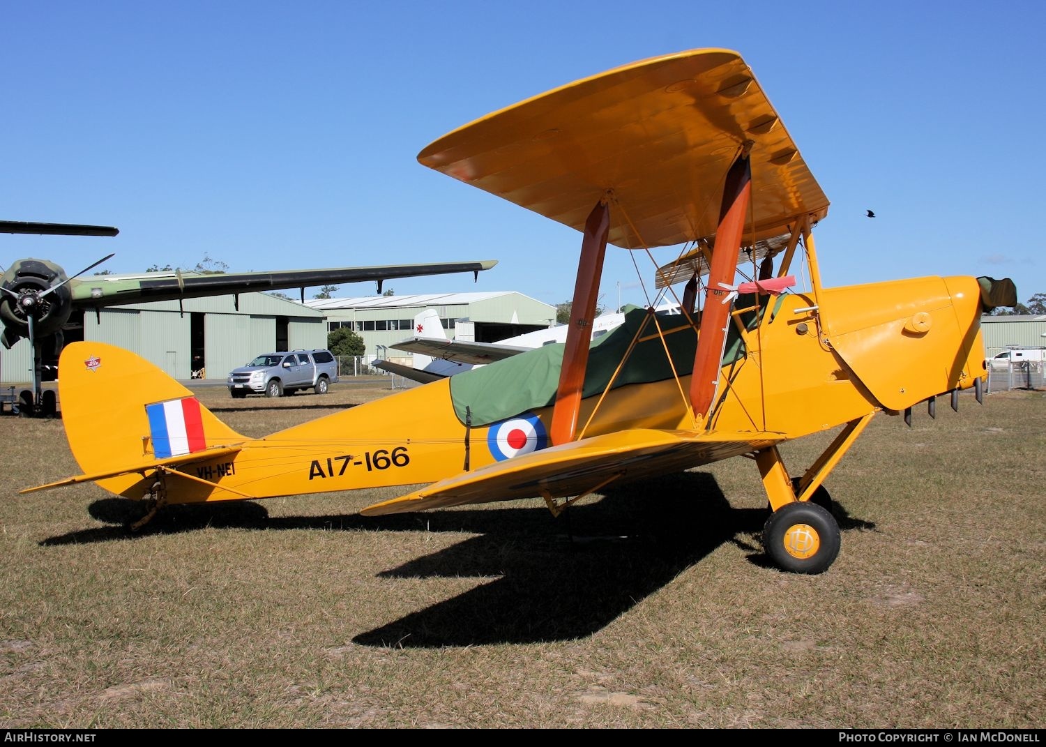 Aircraft Photo of VH-NEI / A17-166 | De Havilland D.H. 82A Tiger Moth | Australia - Air Force | AirHistory.net #153804