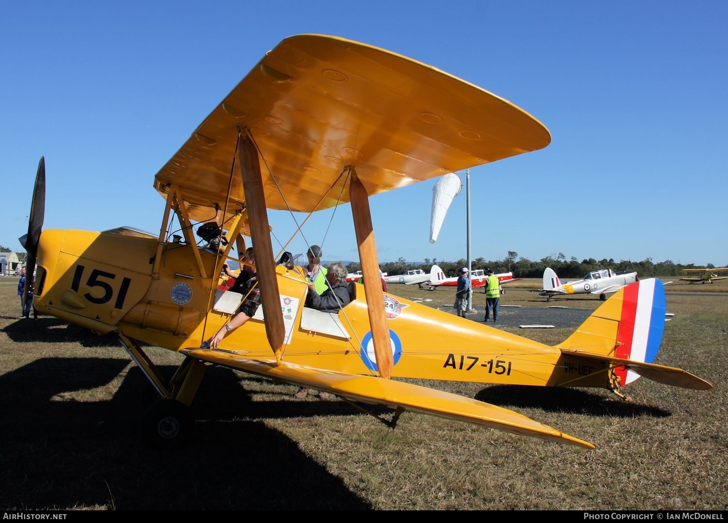 Aircraft Photo of VH-UEF / A17-151 | De Havilland D.H. 82A Tiger Moth | Australia - Air Force | AirHistory.net #153806