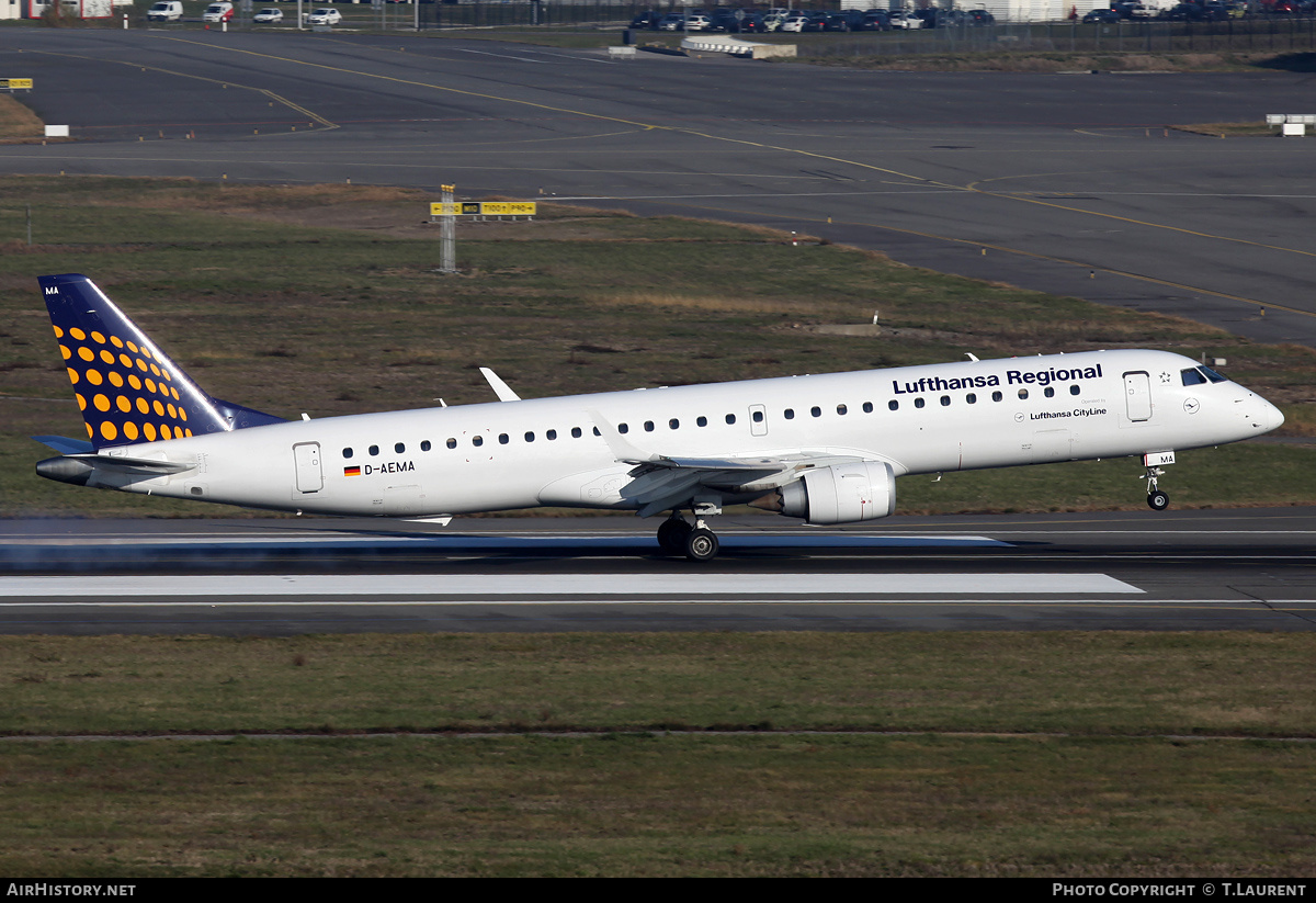 Aircraft Photo of D-AEMA | Embraer 195LR (ERJ-190-200LR) | Lufthansa Regional | AirHistory.net #154028