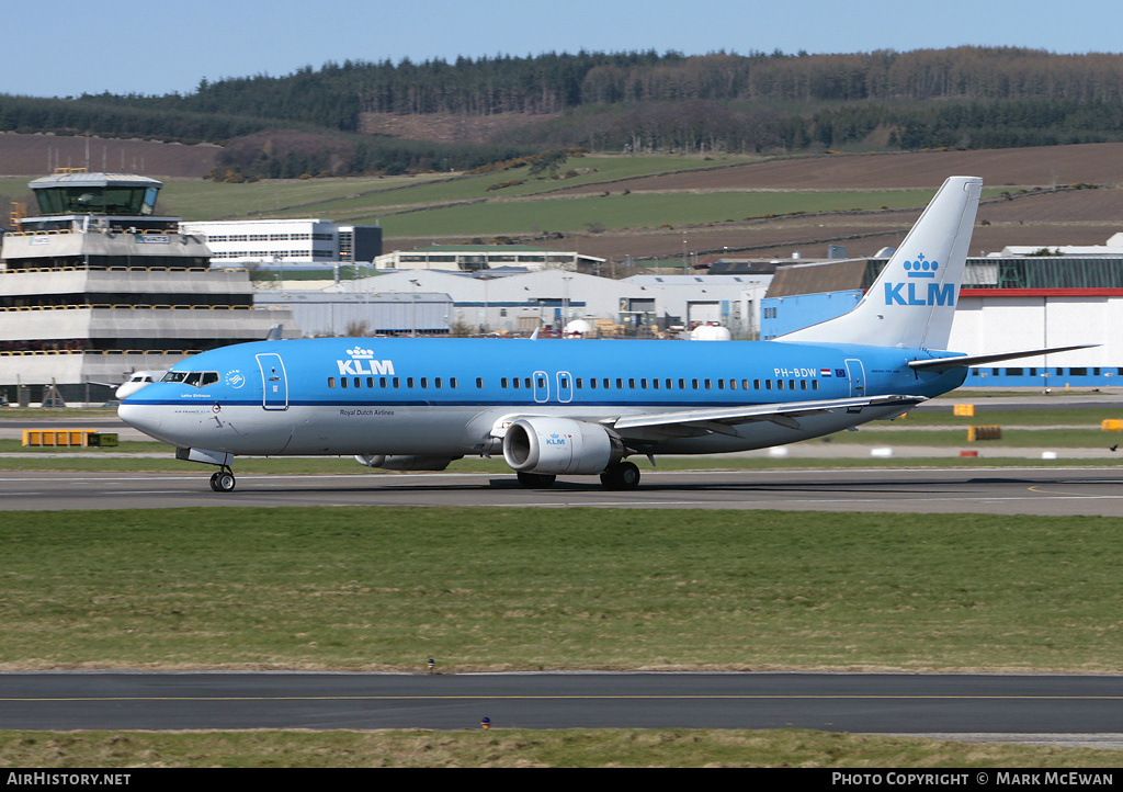 Aircraft Photo of PH-BDW | Boeing 737-406 | KLM - Royal Dutch Airlines | AirHistory.net #154097