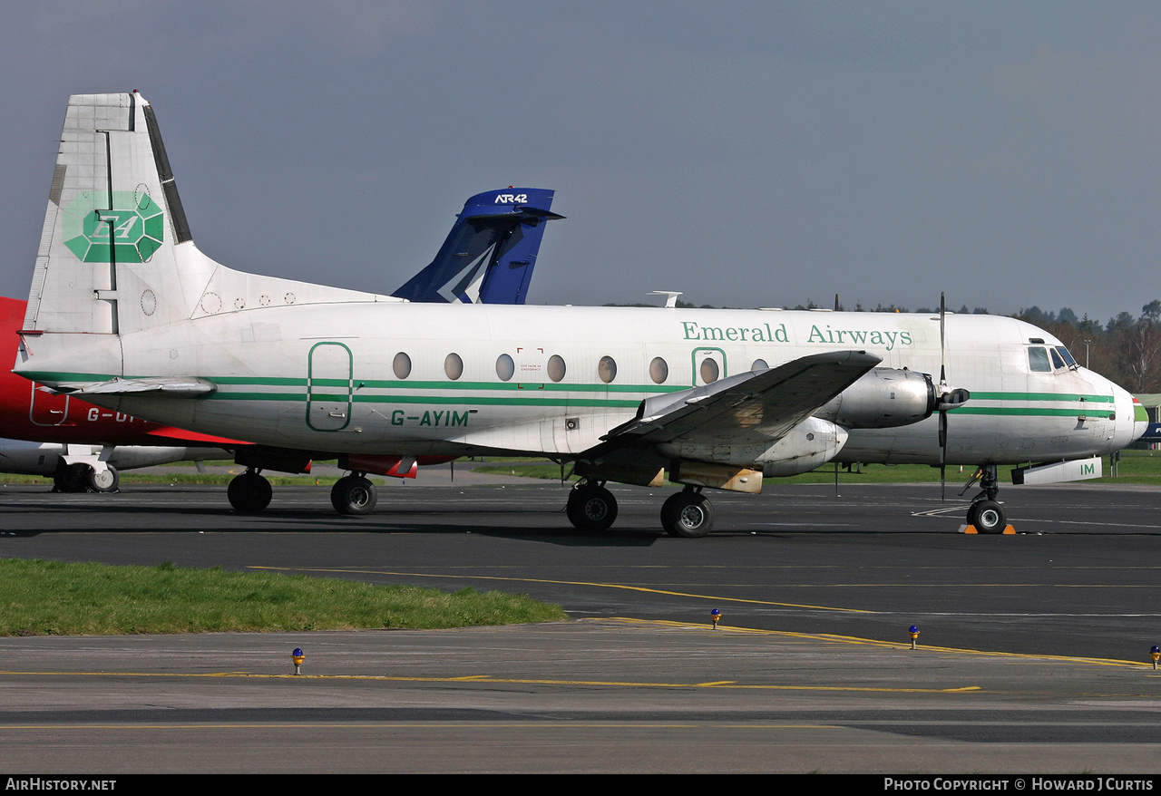 Aircraft Photo of G-AYIM | Hawker Siddeley HS-748 Srs2A/270 | Emerald Airways | AirHistory.net #154108