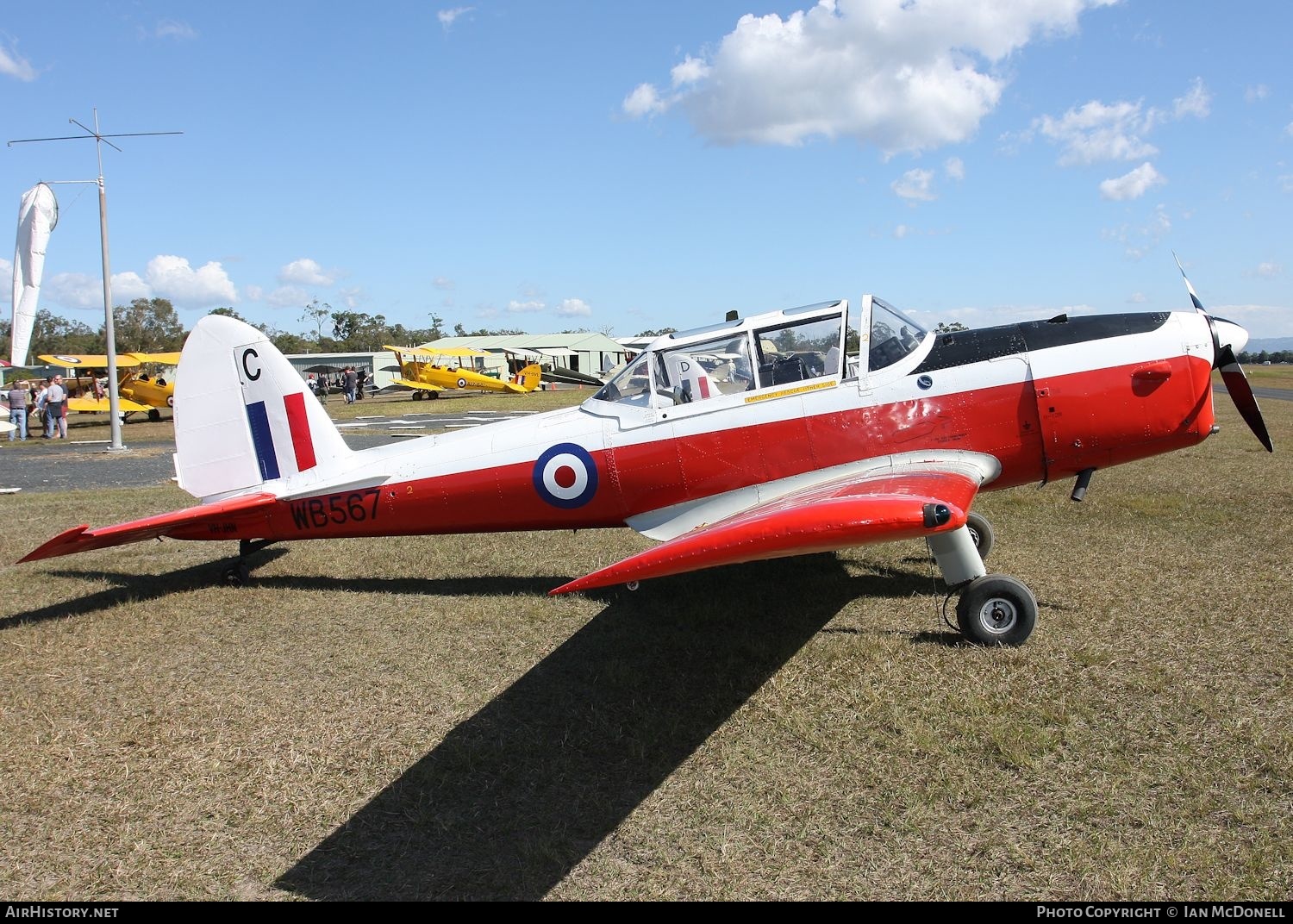 Aircraft Photo of VH-JHN / WB567 | De Havilland Canada DHC-1 Chipmunk T10 | UK - Air Force | AirHistory.net #154176