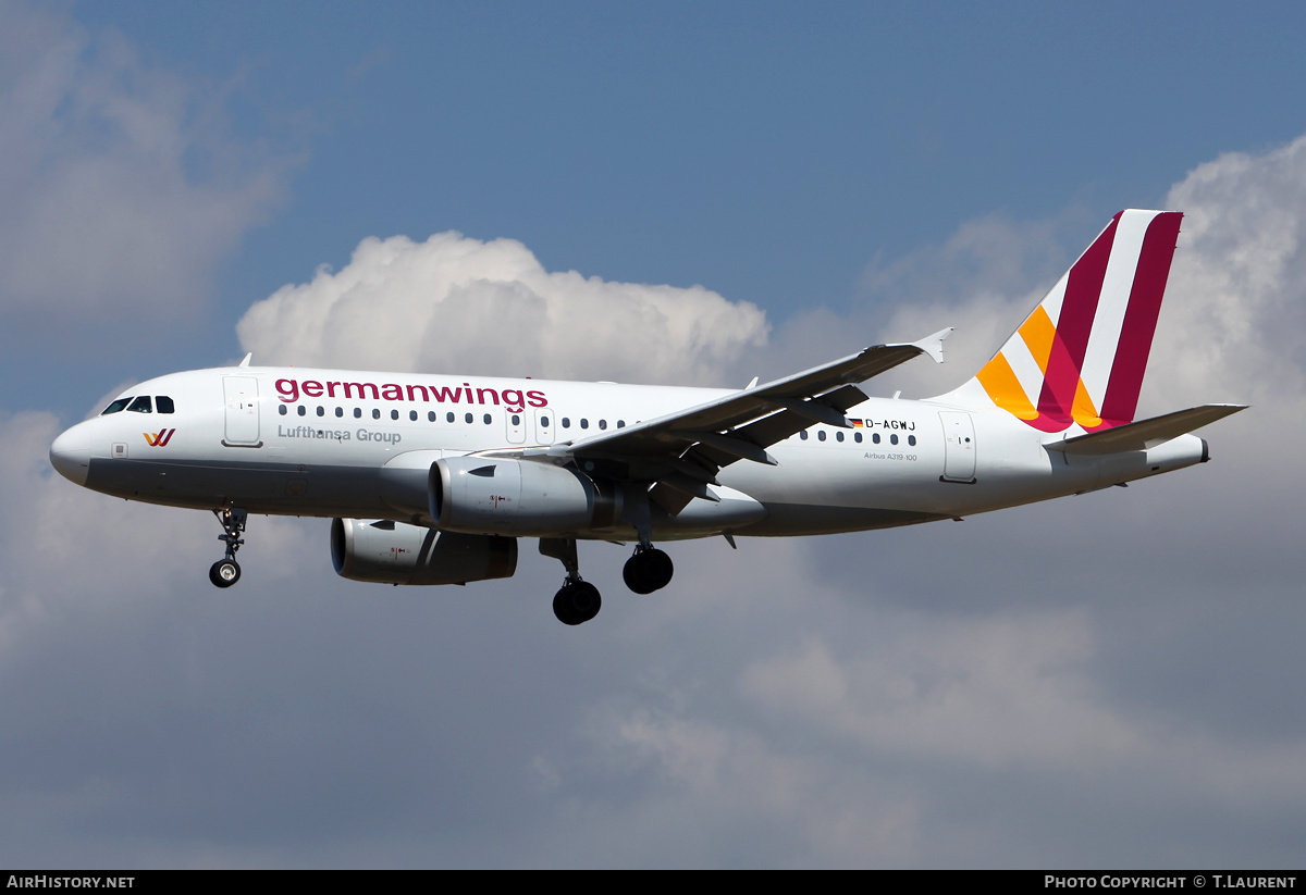 Aircraft Photo of D-AGWJ | Airbus A319-132 | Germanwings | AirHistory.net #154212