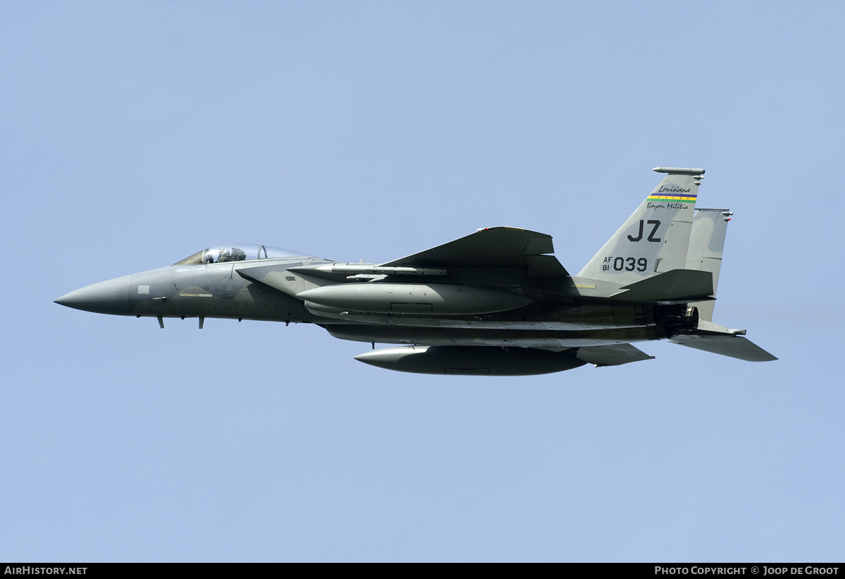 Aircraft Photo of 81-0039 / AF81-039 | McDonnell Douglas F-15C Eagle | USA - Air Force | AirHistory.net #154237