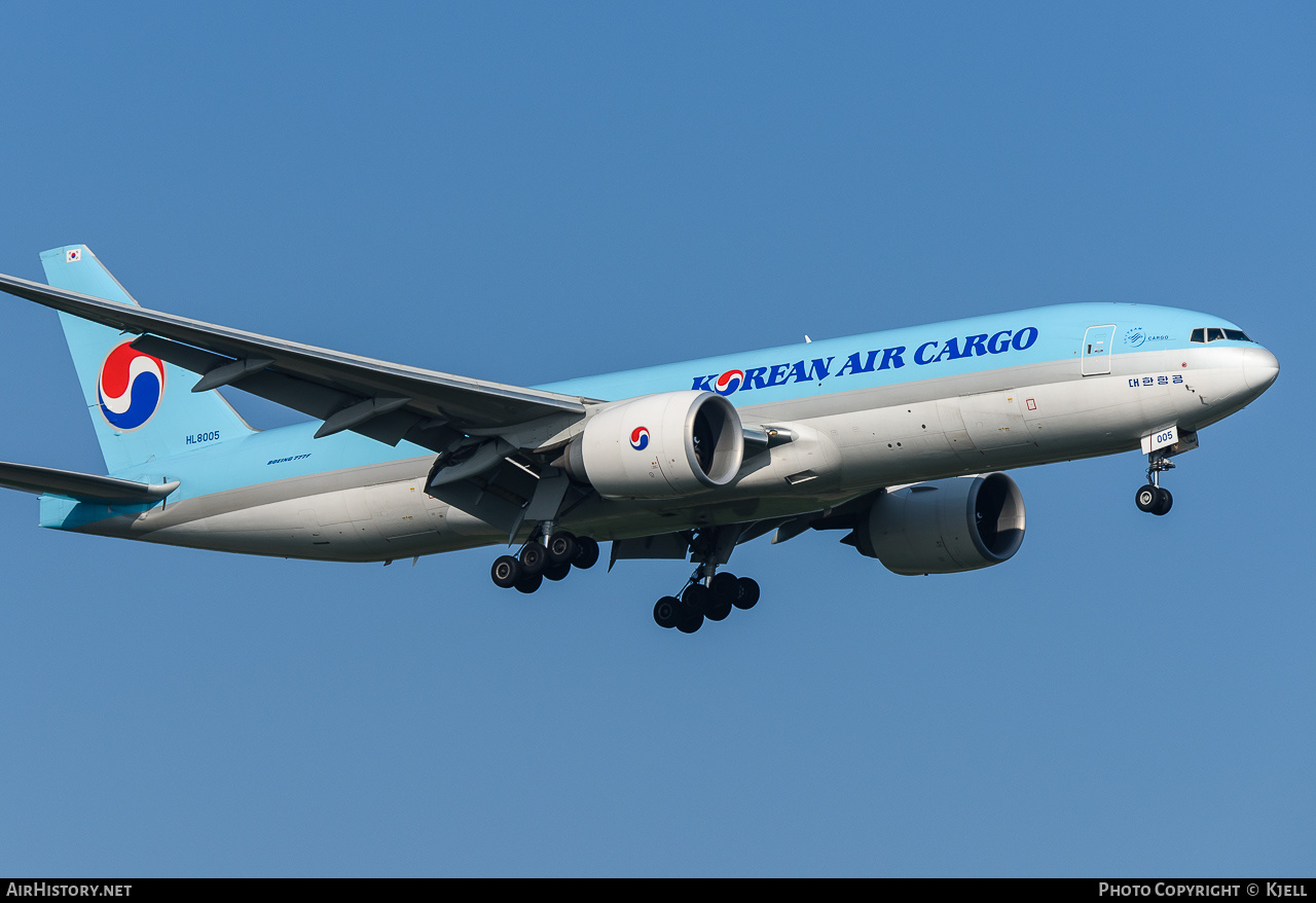 Aircraft Photo of HL8005 | Boeing 777-FB5 | Korean Air Cargo | AirHistory.net #154495