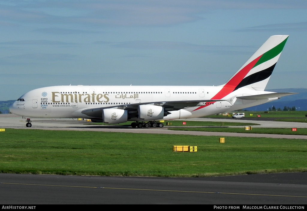 Aircraft Photo of A6-EEG | Airbus A380-861 | Emirates | AirHistory.net #154554