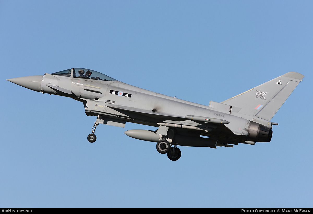 Aircraft Photo of ZK313 | Eurofighter EF-2000 Typhoon FGR4 | UK - Air Force | AirHistory.net #154635