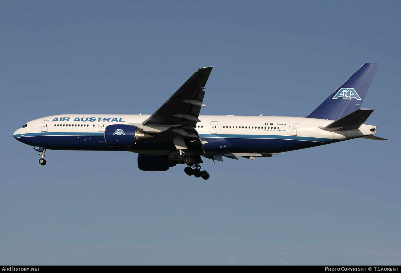 Aircraft Photo of F-OMAY | Boeing 777-2Q8/ER | Air Austral | AirHistory.net #154674
