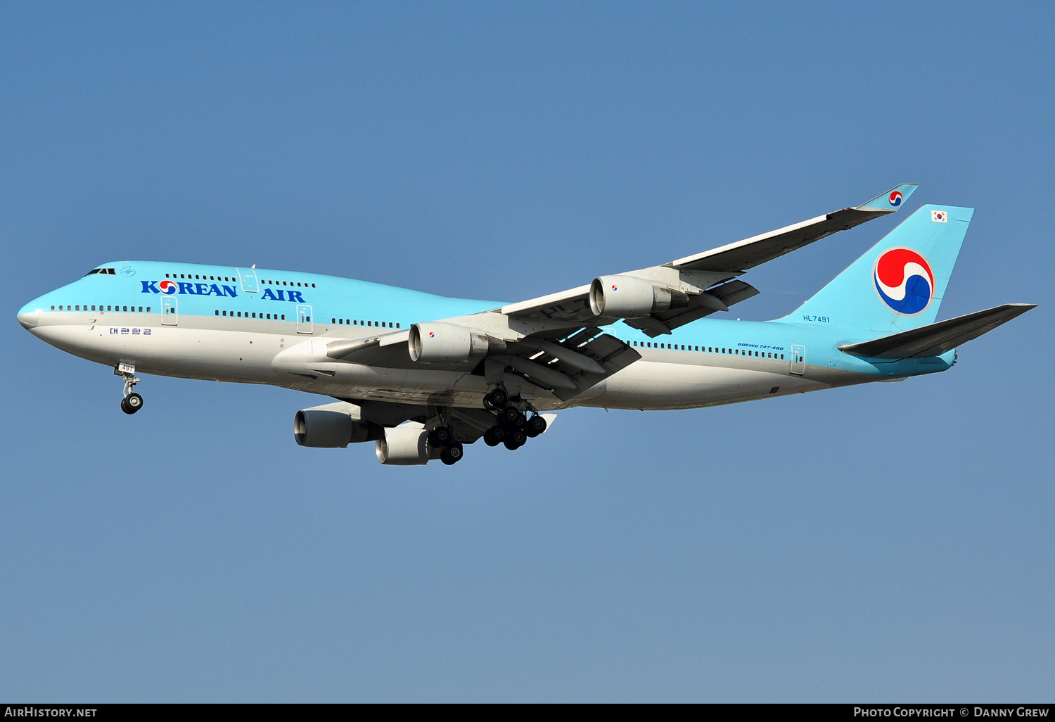 Aircraft Photo of HL7491 | Boeing 747-4B5 | Korean Air | AirHistory.net #154735