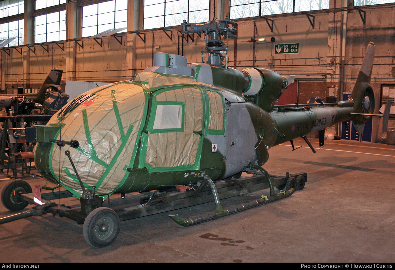 Aircraft Photo of XW851 | Aerospatiale SA-341B Gazelle AH1 | UK - Marines | AirHistory.net #154797