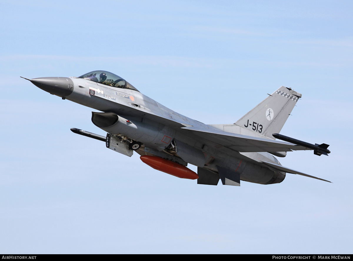 Aircraft Photo of J-513 | General Dynamics F-16AM Fighting Falcon | Netherlands - Air Force | AirHistory.net #154899