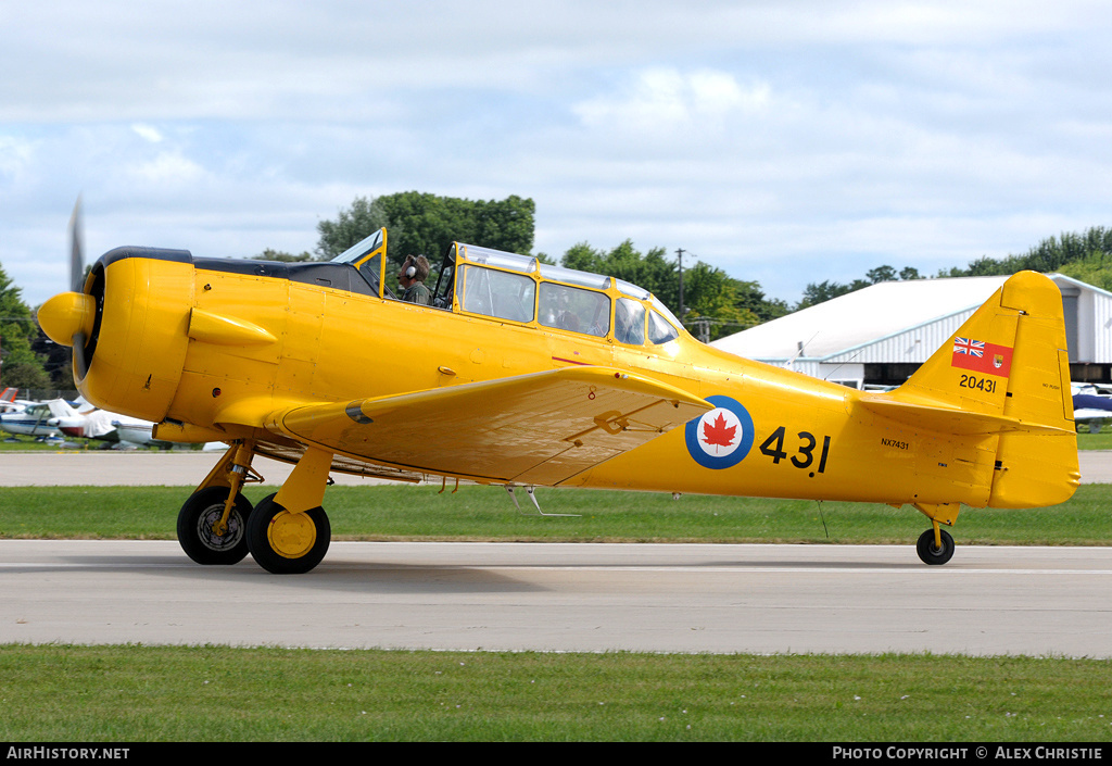 Aircraft Photo of N7431 / NX7431 / 20431 | North American T-6J Harvard Mk IV | Canada - Air Force | AirHistory.net #154933
