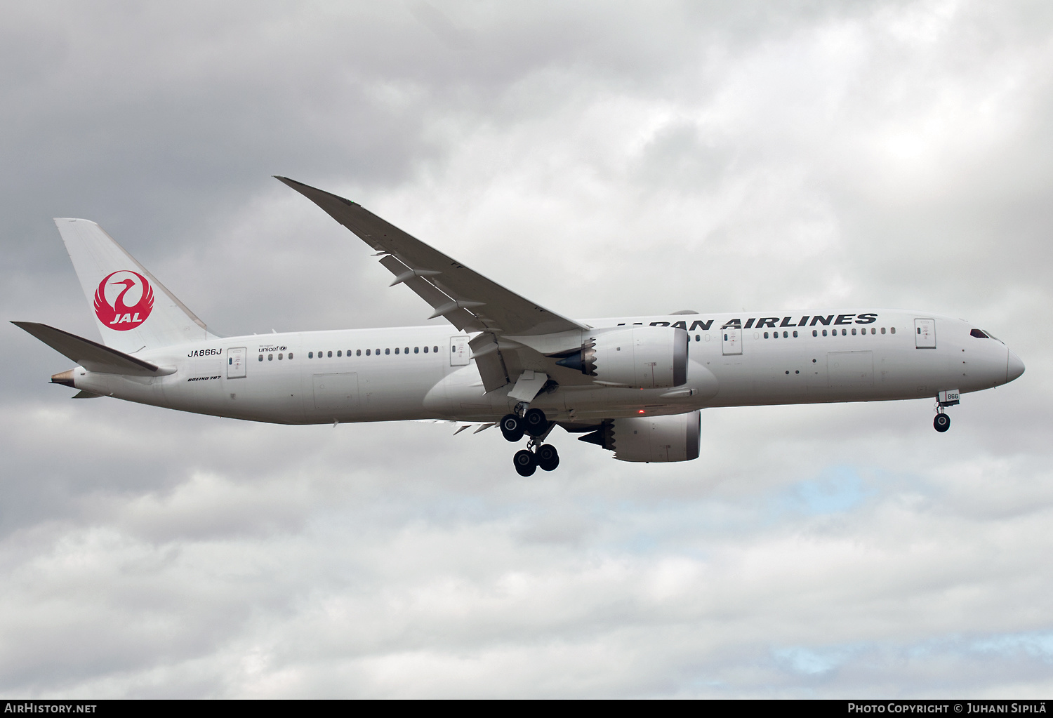 Aircraft Photo of JA866J | Boeing 787-9 Dreamliner | Japan Airlines - JAL | AirHistory.net #155077