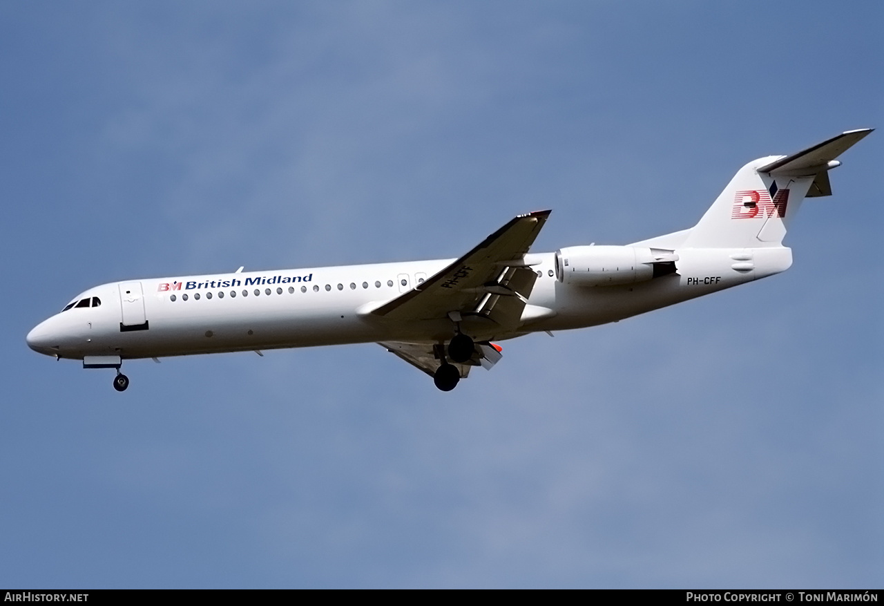 Aircraft Photo of PH-CFF | Fokker 100 (F28-0100) | British Midland Airways - BMA | AirHistory.net #155135