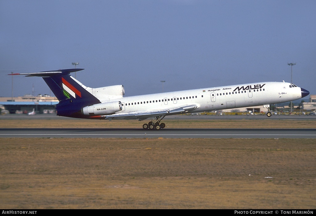 Aircraft Photo of HA-LCN | Tupolev Tu-154B-2 | Malév - Hungarian Airlines | AirHistory.net #155145