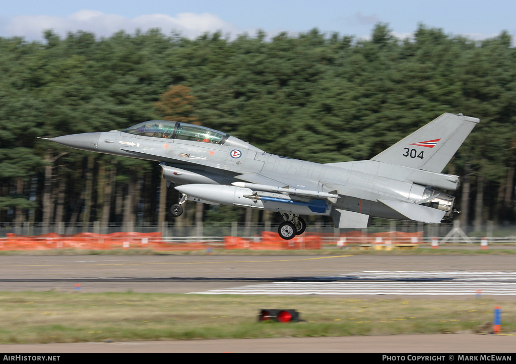 Aircraft Photo of 304 | General Dynamics F-16BM Fighting Falcon | Norway - Air Force | AirHistory.net #155266