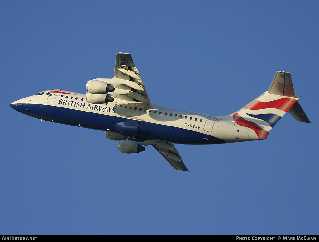 Aircraft Photo of G-BZAV | British Aerospace Avro 146-RJ100 | British Airways | AirHistory.net #155327