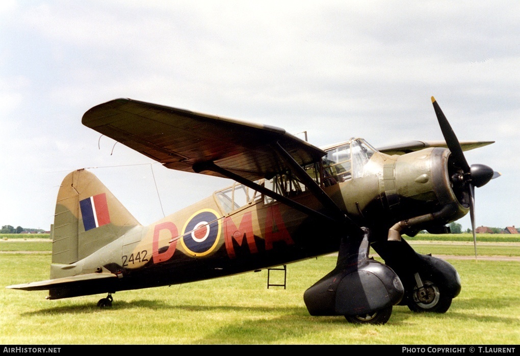 Aircraft Photo of OO-SOT / 2442 | Westland Lysander Mk3A | Canada - Air Force | AirHistory.net #155472