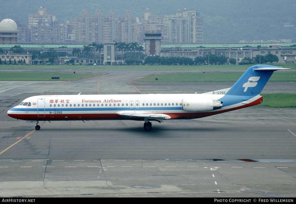 Aircraft Photo of B-12292 | Fokker 100 (F28-0100) | Formosa Airlines | AirHistory.net #155758