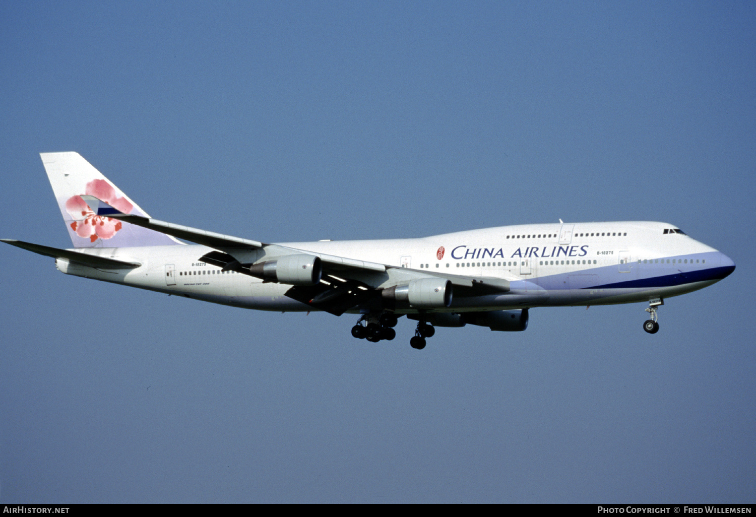 Aircraft Photo of B-18275 | Boeing 747-409 | China Airlines | AirHistory.net #155780