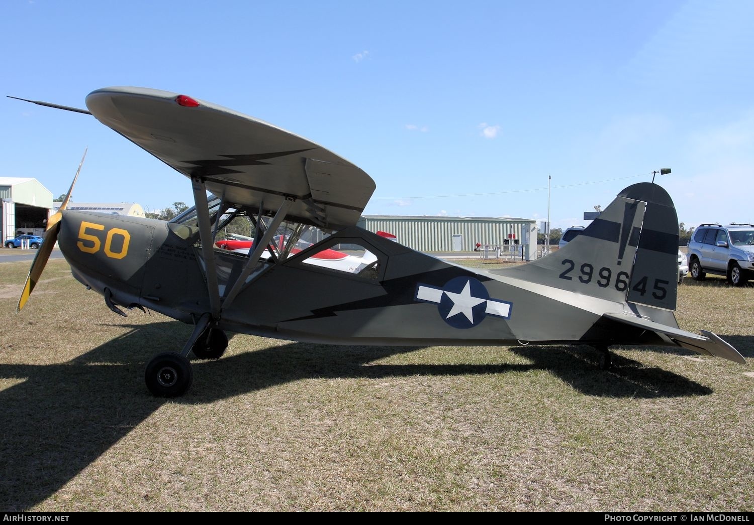 Aircraft Photo of VH-CRO / 299645 | Stinson L-5B Sentinel | USA - Air Force | AirHistory.net #155843