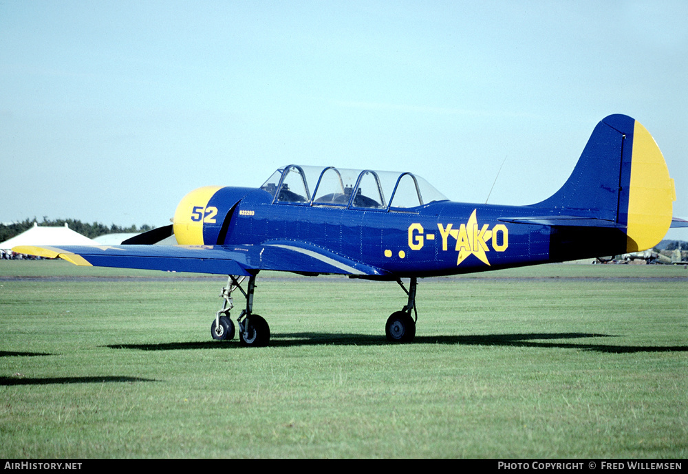 Aircraft Photo of G-YAKO | Yakovlev Yak-52 | AirHistory.net #155847