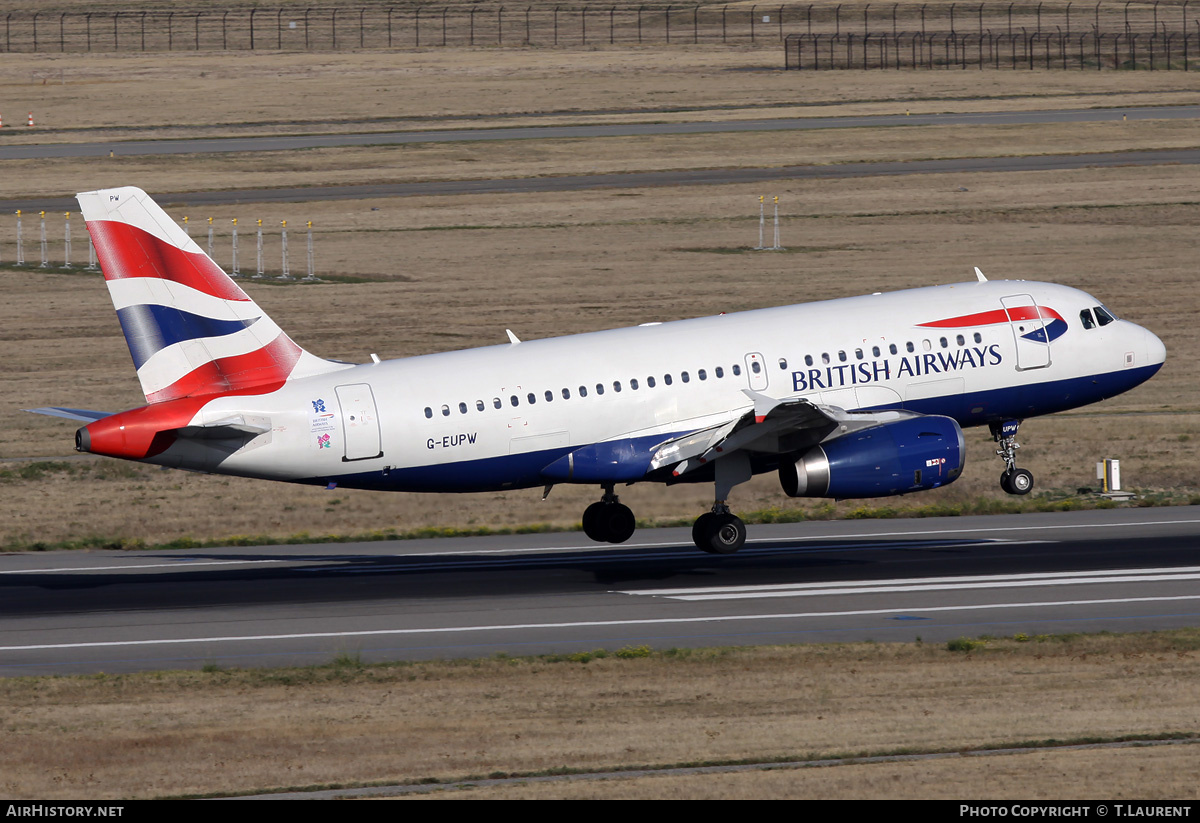 Aircraft Photo of G-EUPW | Airbus A319-131 | British Airways | AirHistory.net #155859