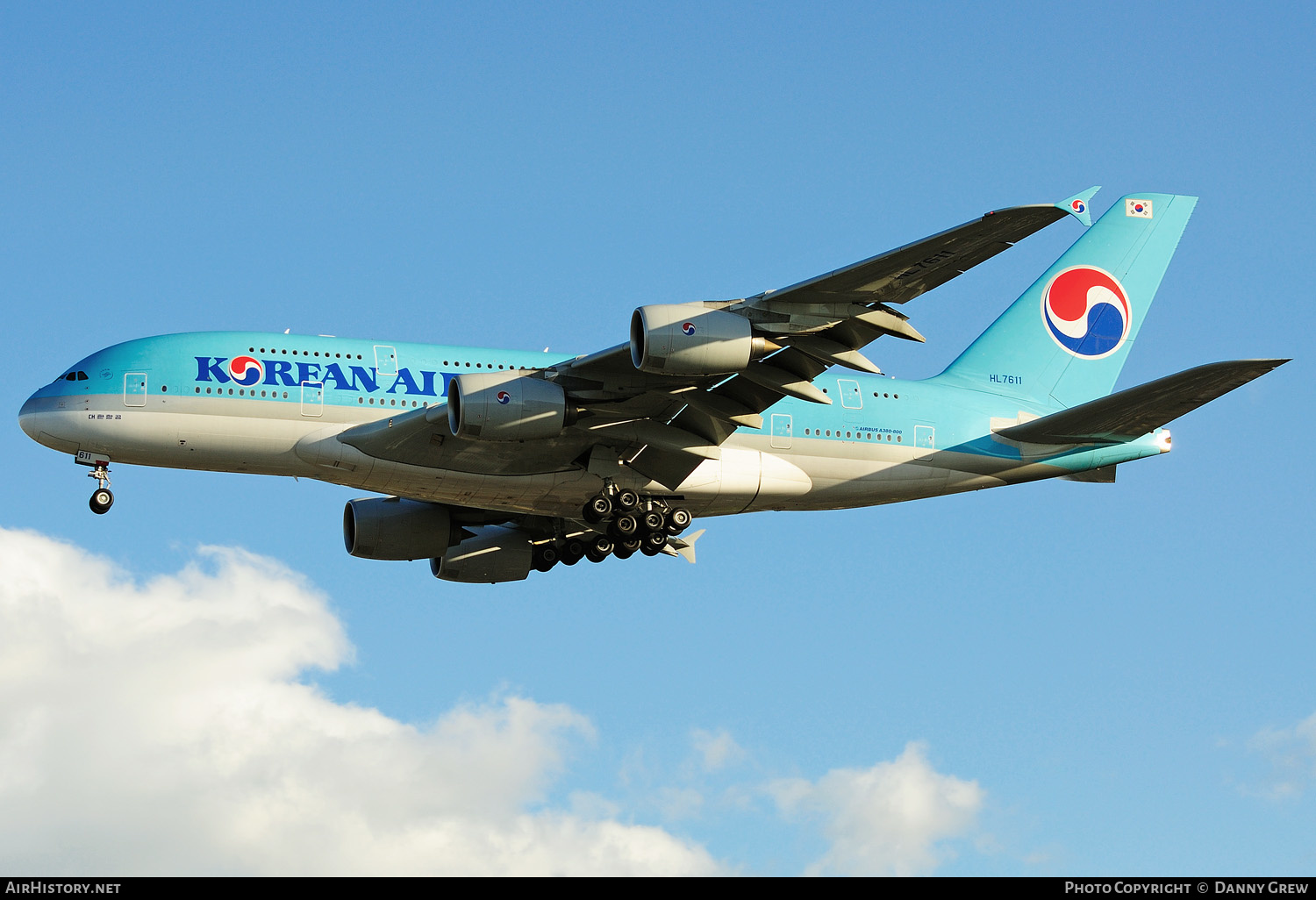 Aircraft Photo of HL7611 | Airbus A380-861 | Korean Air | AirHistory.net #155993