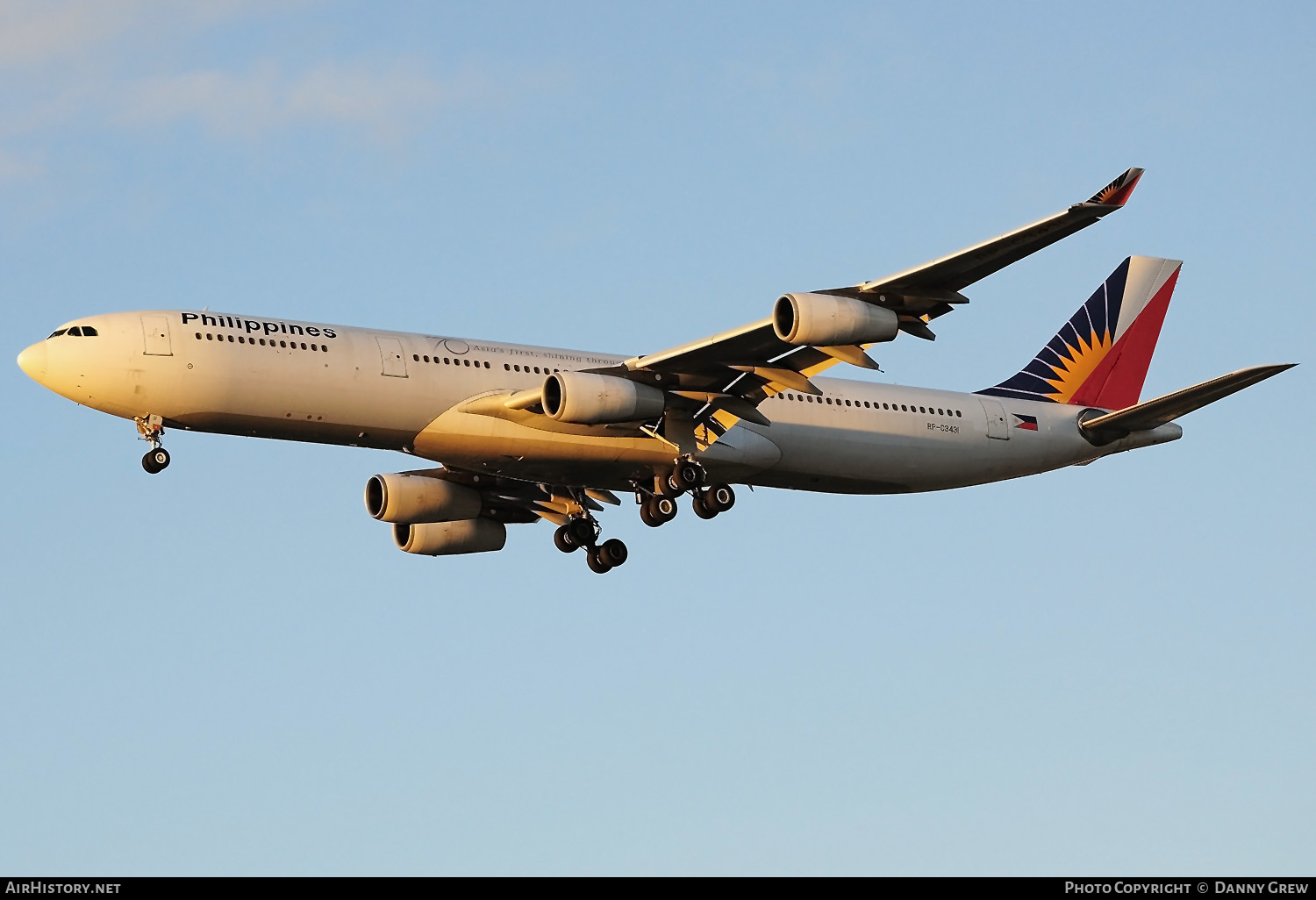 Aircraft Photo of RP-C3431 | Airbus A340-313X | Philippine Airlines | AirHistory.net #155994