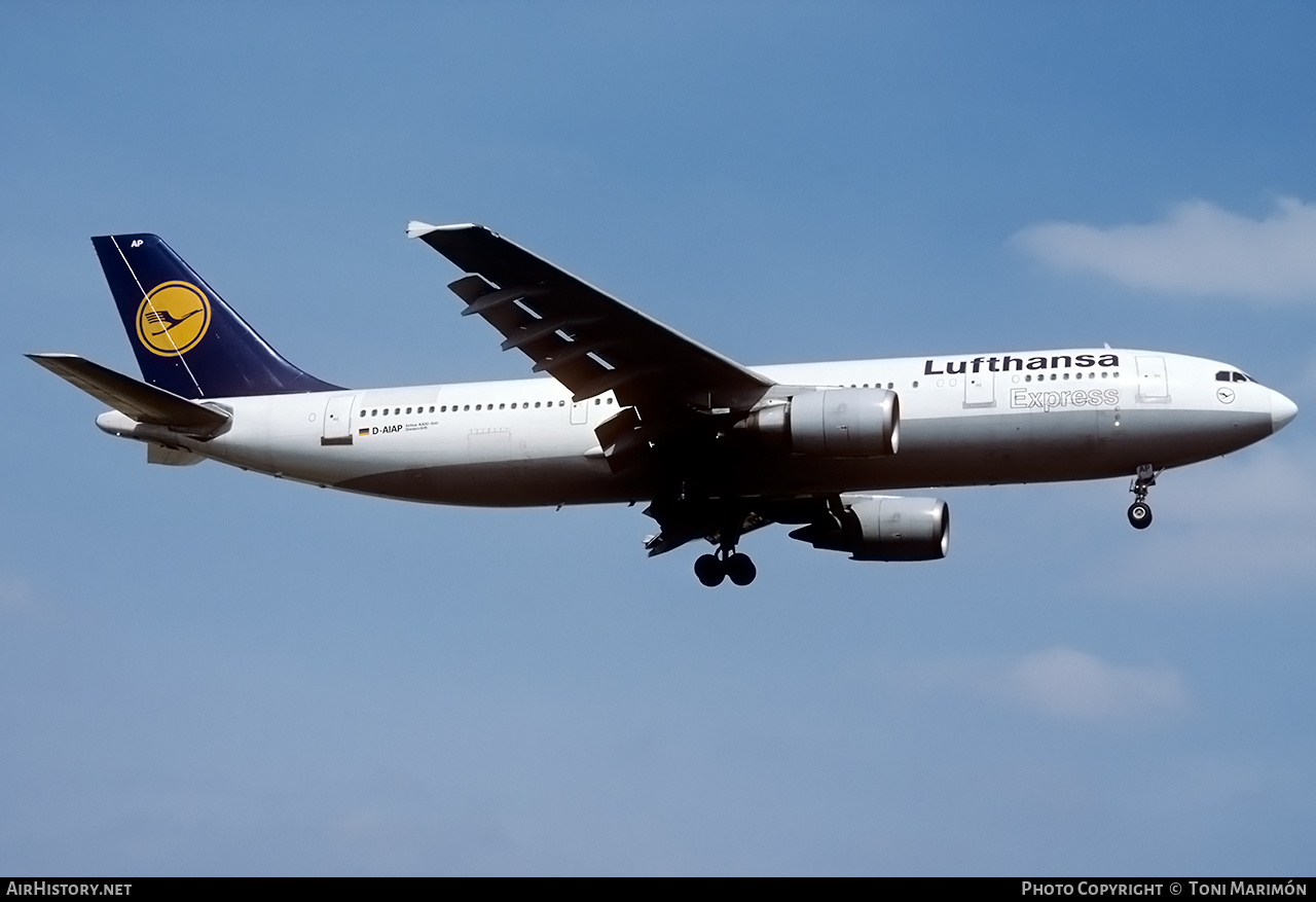 Aircraft Photo of D-AIAP | Airbus A300B4-603 | Lufthansa Express | AirHistory.net #156129
