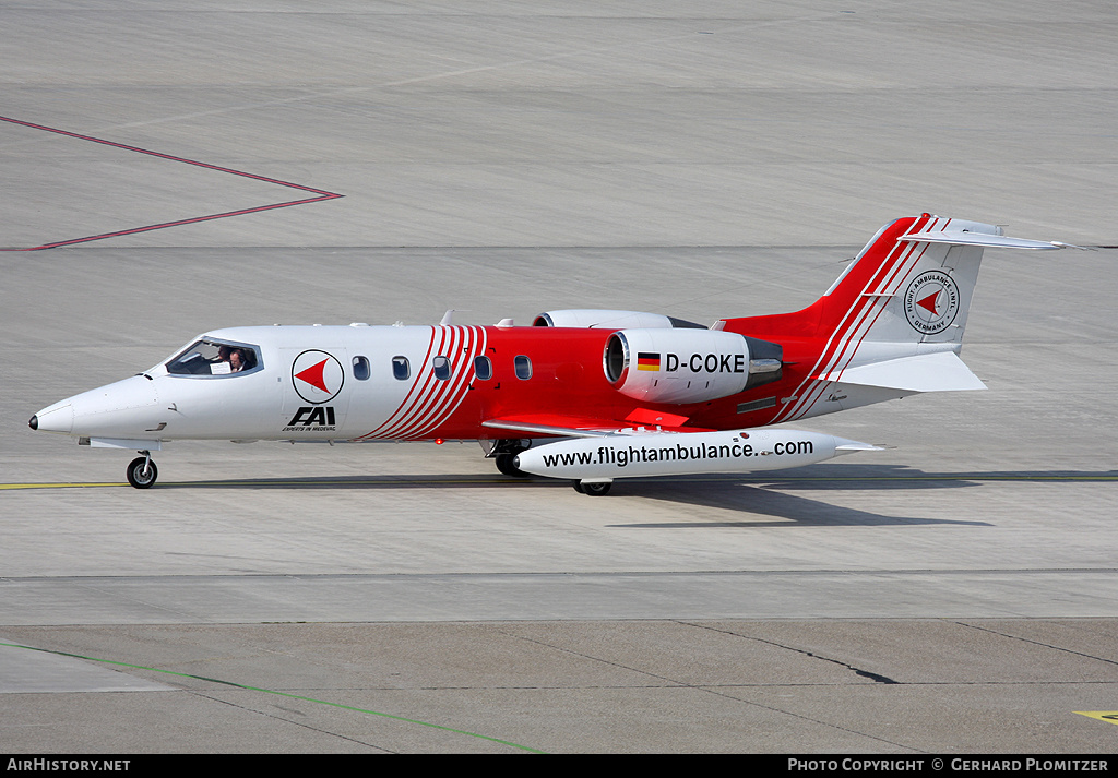 Aircraft Photo of D-COKE | Gates Learjet 35A | FAI - Flight Ambulance International | AirHistory.net #156206