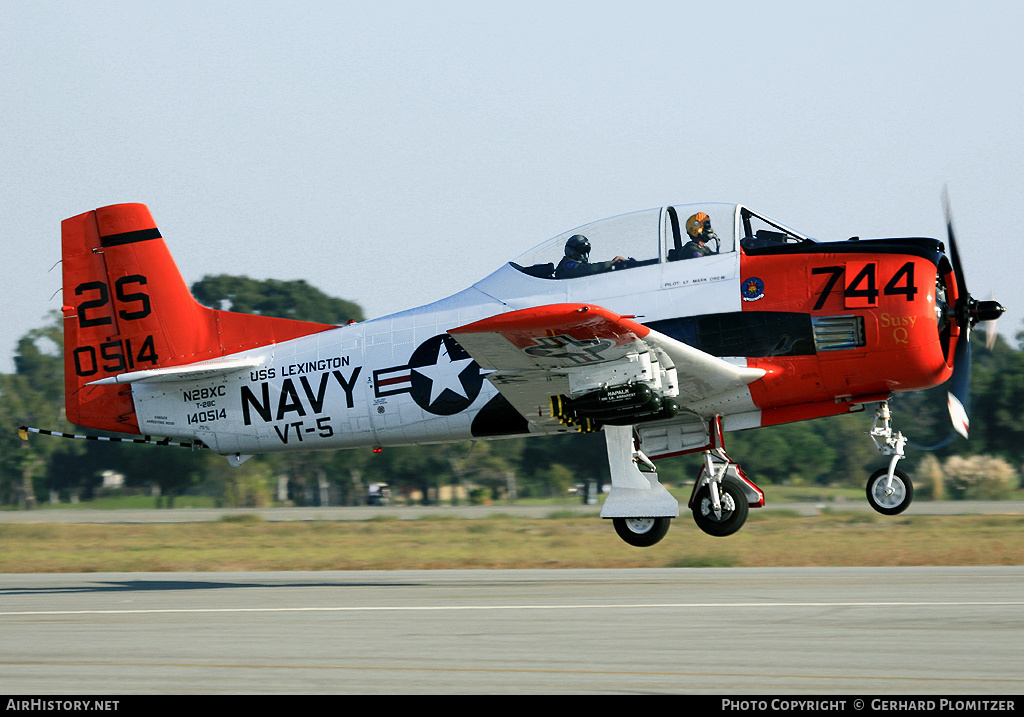 Aircraft Photo of N28XC / 140514 | North American T-28C Trojan | USA - Navy | AirHistory.net #156210